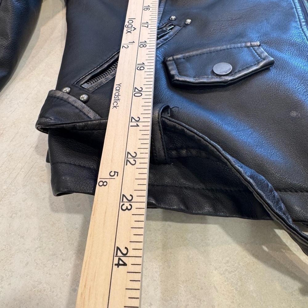 T Coalition Faux Leather Studded Moto Jacket Women - Picture 3 of 9